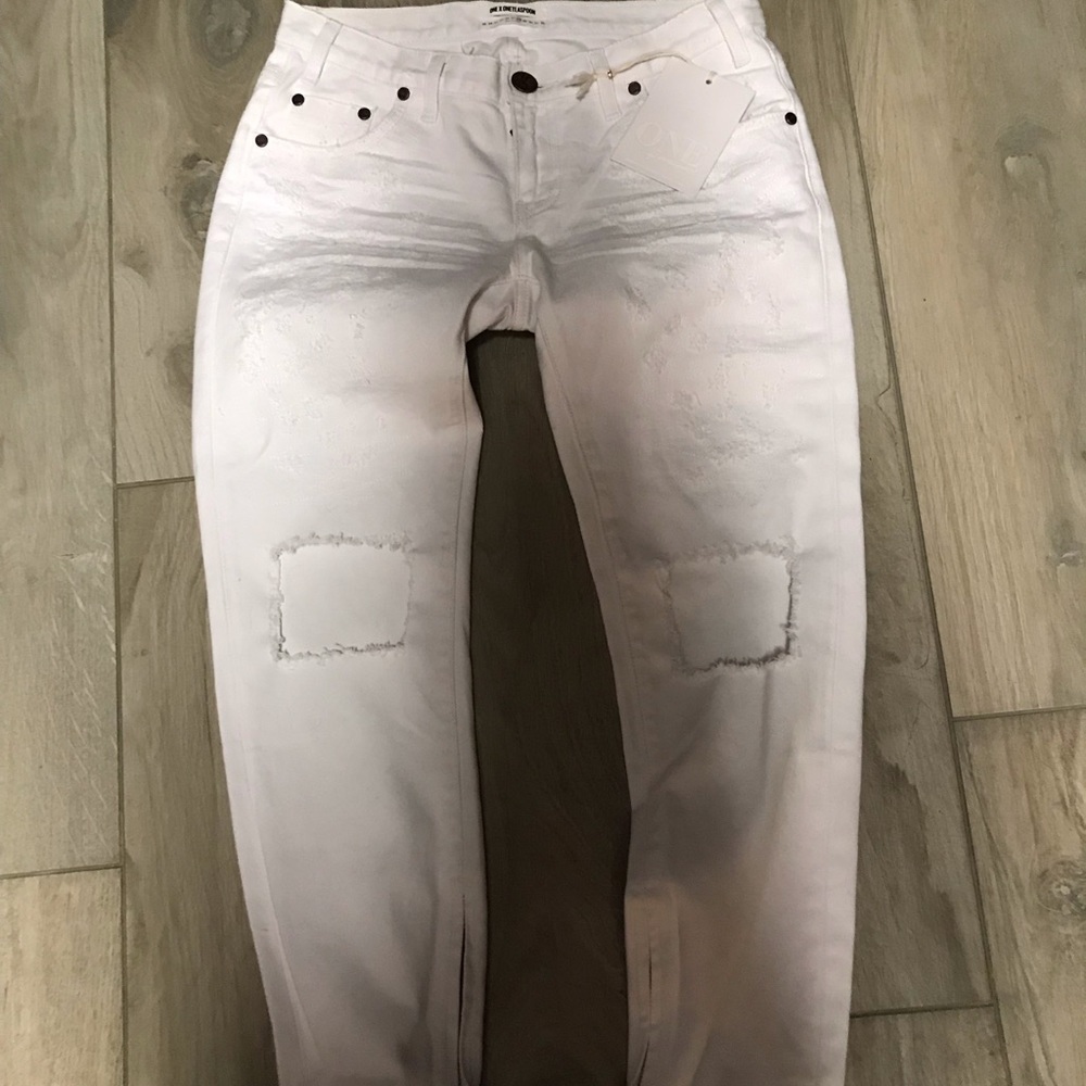 One teaspoon freebirds white skinny jeans  size 28